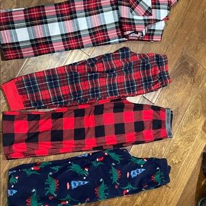 Plaid and Dinosaur Kids Pajama Set